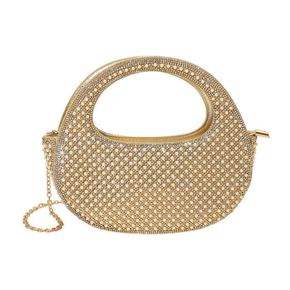 Pearl Rhinestone Evening Crossbody Handbag