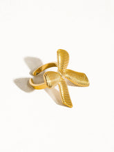 Load image into Gallery viewer, Lillian 18K Gold Non-Tarnish Bow Stud &amp; Ring

