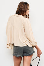 Load image into Gallery viewer, Sophie V Neck Puff Sleeve Shirring Top (2 Colors)
