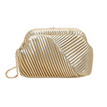 Load image into Gallery viewer, Faux Leather Textured Evening Clutch Crossbody Bag
