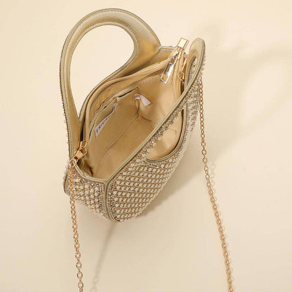 Pearl Rhinestone Evening Crossbody Handbag