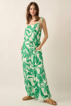 Load image into Gallery viewer, Rio Tropical-Print Crepe Belted Wide-Leg Cami Jumpsuit
