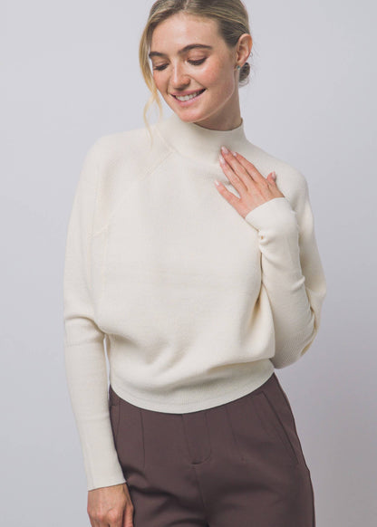 Cora Mock Neck Batwing Sweater (3 Colors)