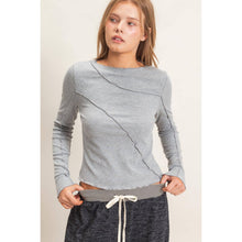 Load image into Gallery viewer, Ruffled Ribbed Long Sleeve Top
