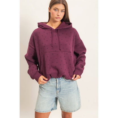 Star Print Bubble Hoodie