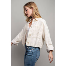 Load image into Gallery viewer, Linen Crop Jacket
