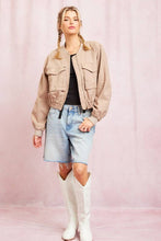 Load image into Gallery viewer, Washed Linen Bomber Jacket

