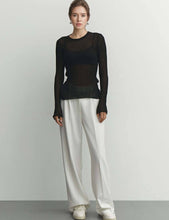 Load image into Gallery viewer, Sheer Stripe Knit Sweater
