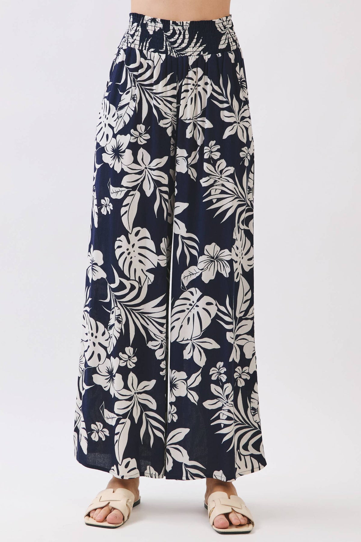 Island Nights Smocked Wide Leg Pant