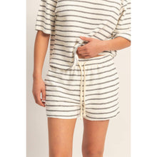 Load image into Gallery viewer, Terry Cloth Stripe Drawstring Short
