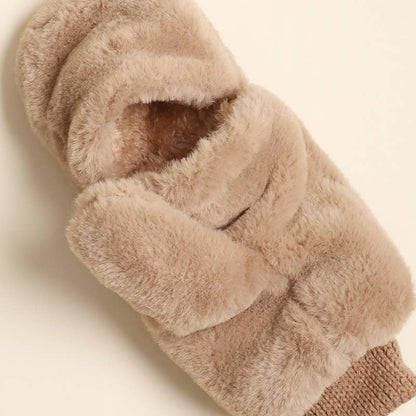 Faux Fur Convertible Mittens (4 Colors)