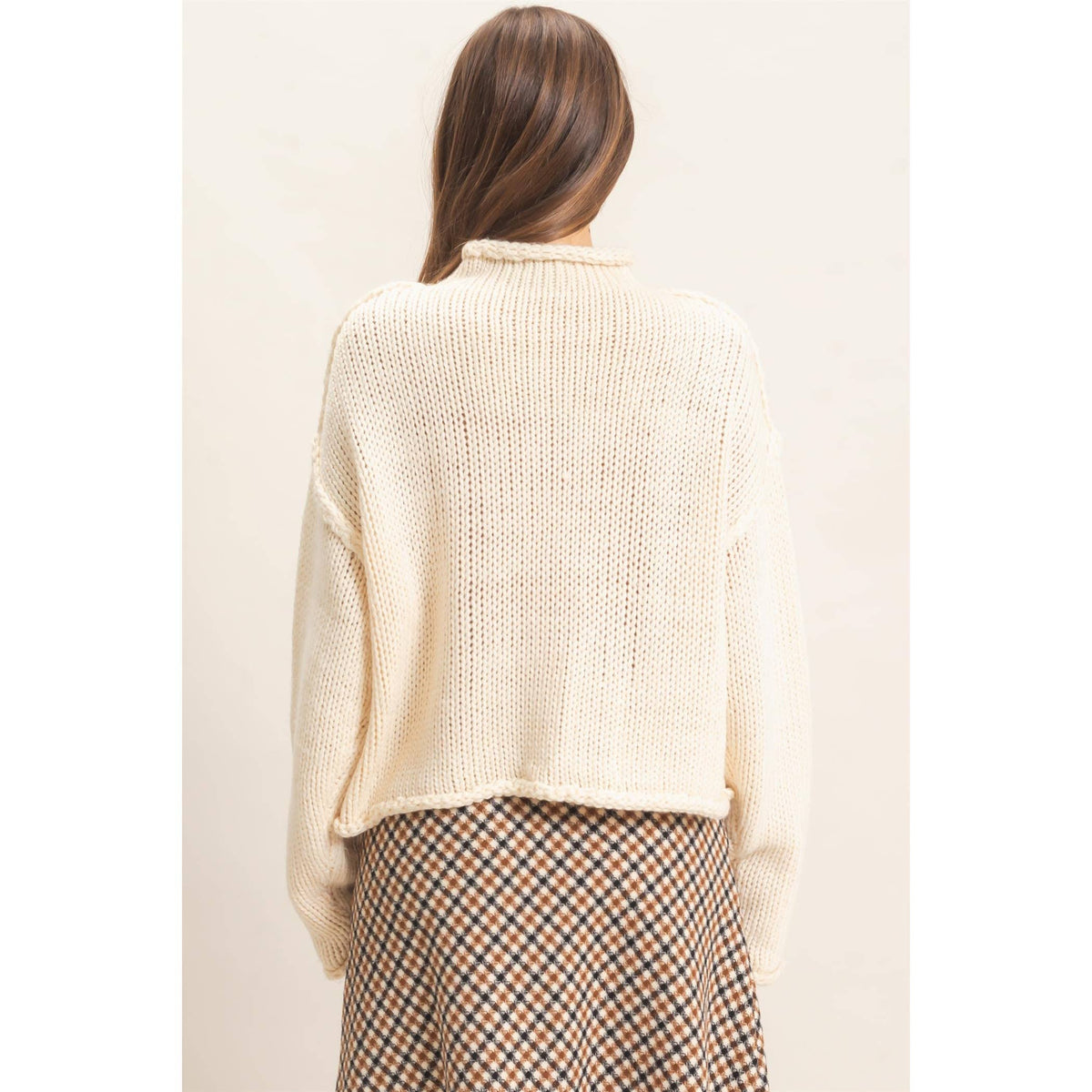 Harvest Moon Rolled Collar Sweater