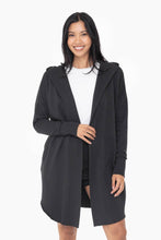 Load image into Gallery viewer, Open Front Longline Hoodie Cardigan
