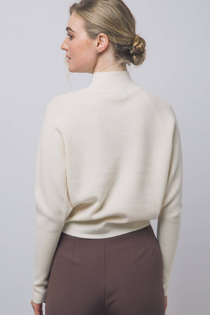 Cora Mock Neck Batwing Sweater (3 Colors)
