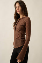 Load image into Gallery viewer, The Brynn Lace Henley Top
