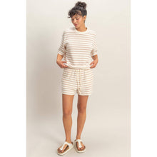 Load image into Gallery viewer, Terry Cloth Stripe Drawstring Short
