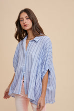 Load image into Gallery viewer, Gwen Oversized Striped Woven Button Down (3 Colors)
