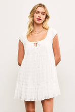Load image into Gallery viewer, Lily SCOOP NECK SMOCKED CAP SLEEVE TIERED DRESS (2 Colors)
