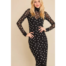 Load image into Gallery viewer, The Polka Dot Mesh Maxi Dress
