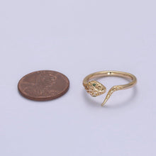 Load image into Gallery viewer, 18k Gold Filled Dainty Snake Ring
