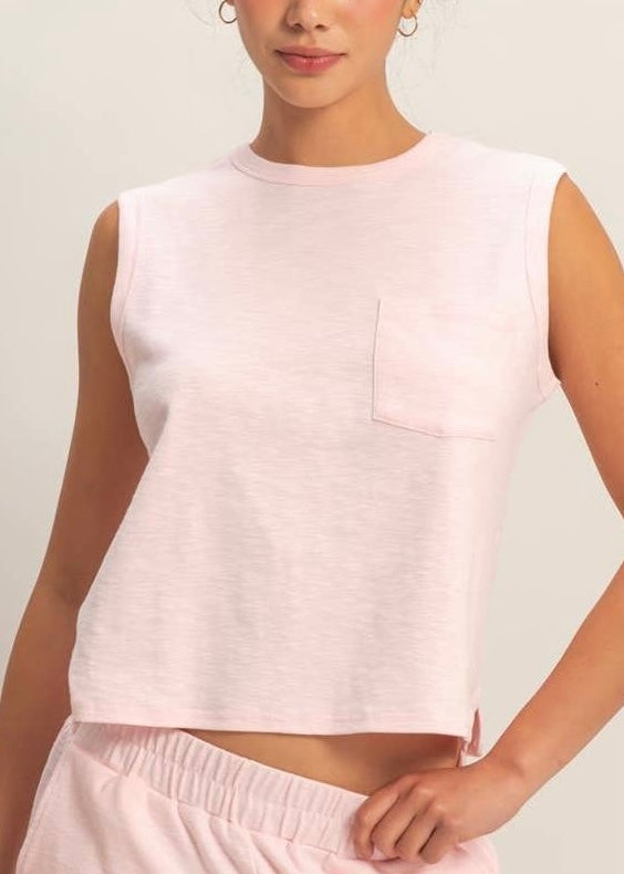 Pocket Cotton Tank (5 Colors)