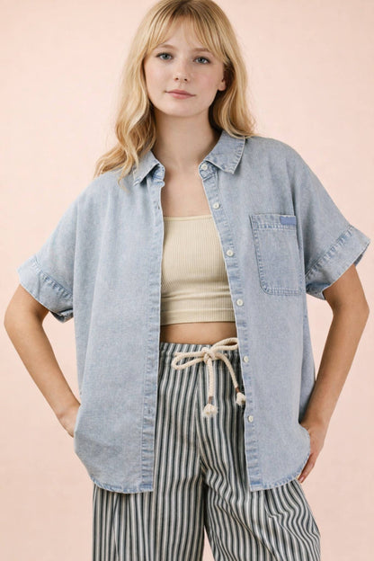 Weekend Chambray Oversized Shirt