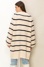 Load image into Gallery viewer, Made for Style Oversized Striped Sweater Cardigan
