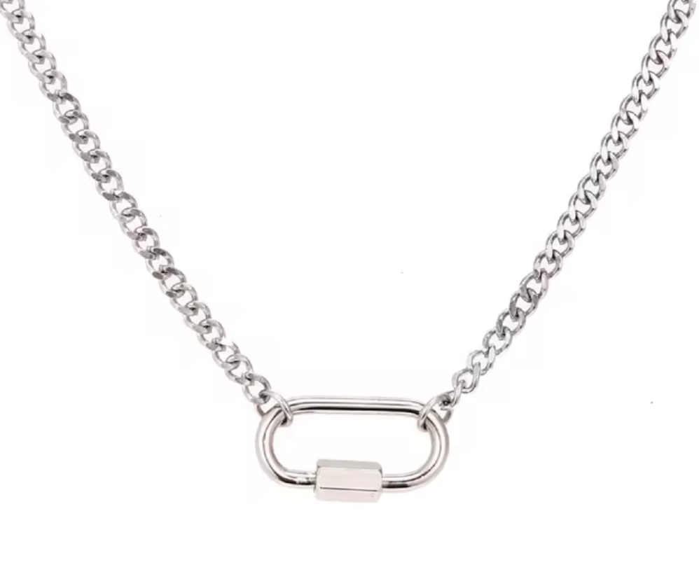 Carabiner Stainless Steel Necklace