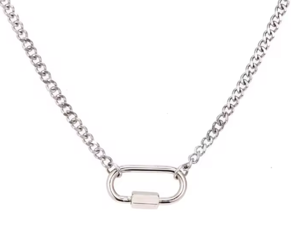 Carabiner Stainless Steel Necklace