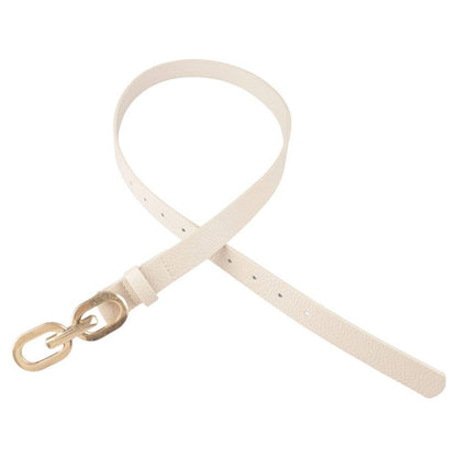 LINK DESIGN BUCKLE SKINNY BELT