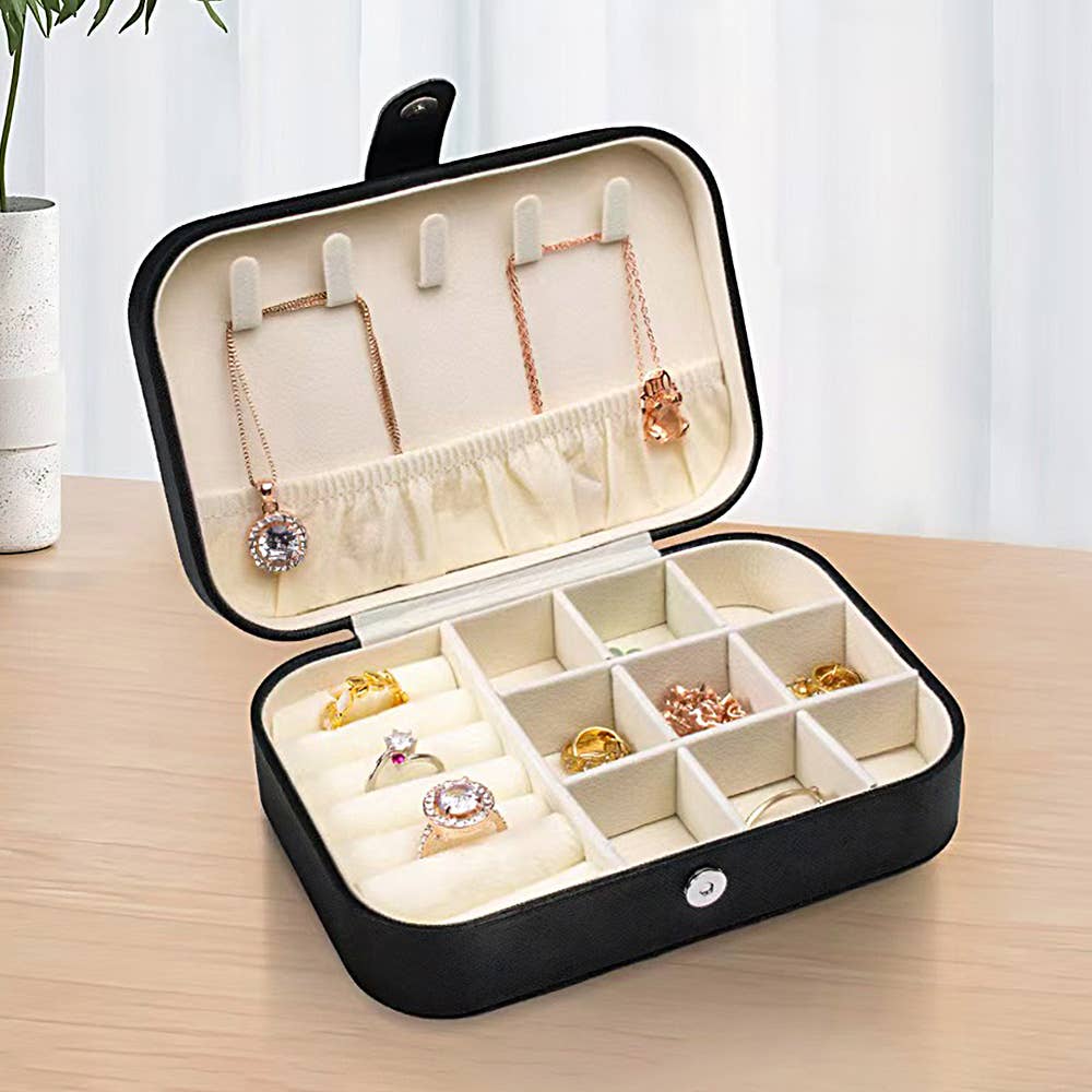 Faux Leather Portable Jewelry Box (3 Colors)