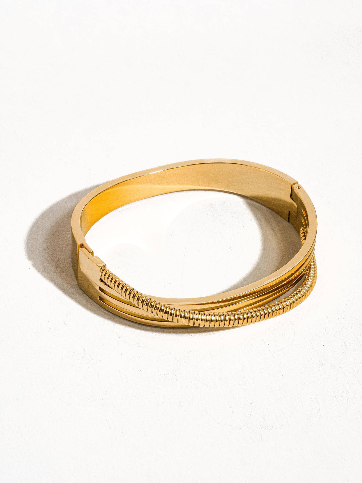 Yuna 18K Gold Chain Bangle Bracelet
