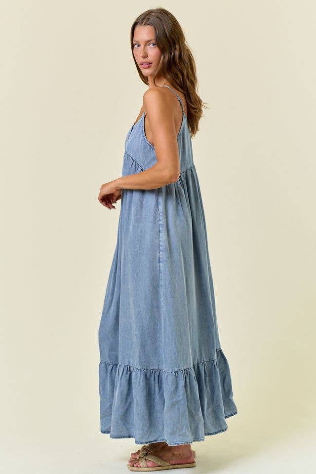 Chloe Tiered Ruffle Maxi Dress
