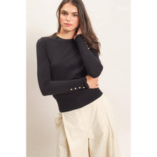 Load image into Gallery viewer, Crew Neck Sweater With Ribbed Hem (2 Colors)
