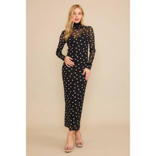 Load image into Gallery viewer, The Polka Dot Mesh Maxi Dress
