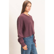 Load image into Gallery viewer, Becca Oversized Ribbed Cropped Sweater (2 Colors)
