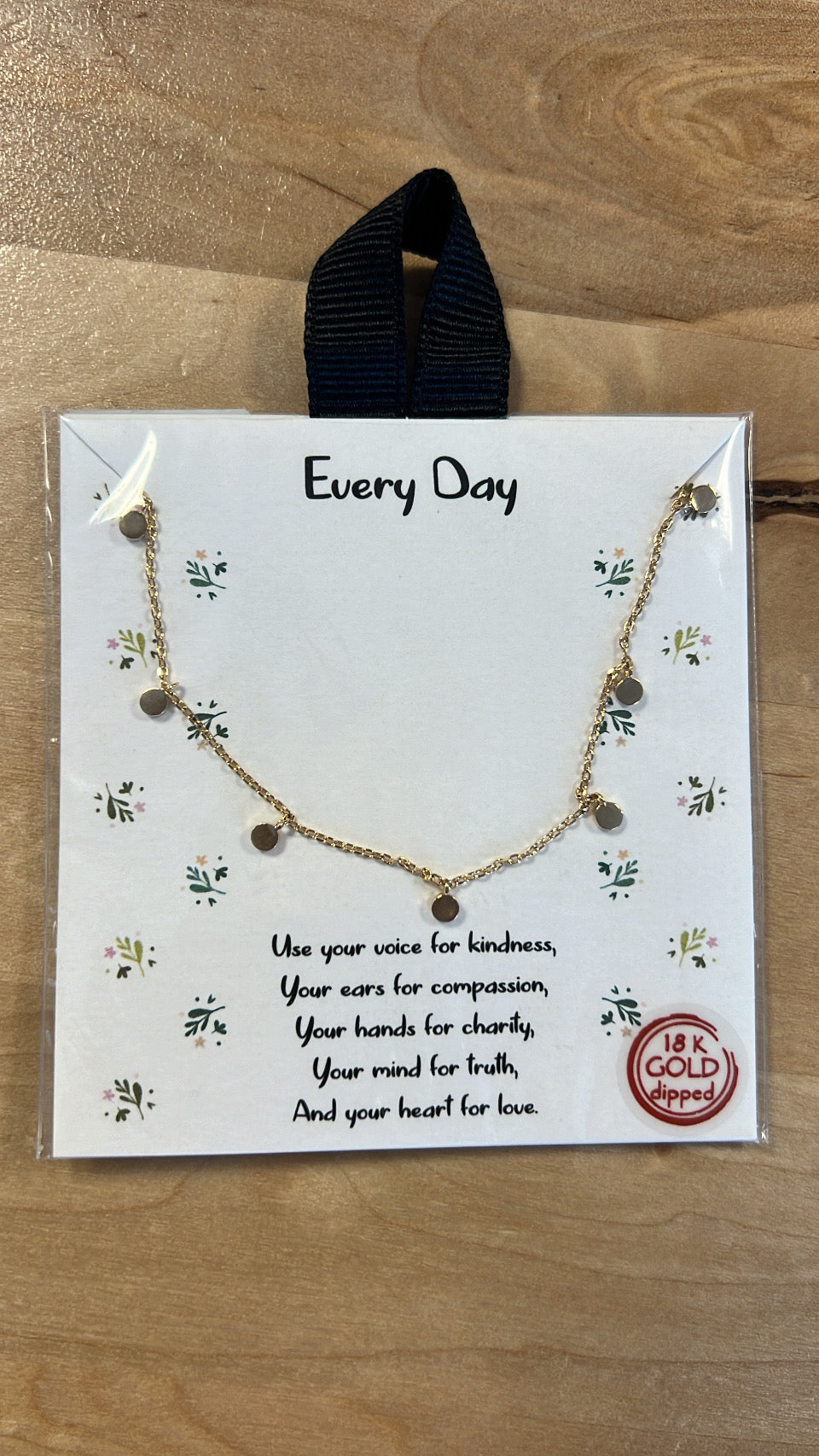 18K Gold Dipped Everyday Tiny Disc Necklace
