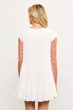 Load image into Gallery viewer, Lily SCOOP NECK SMOCKED CAP SLEEVE TIERED DRESS (2 Colors)
