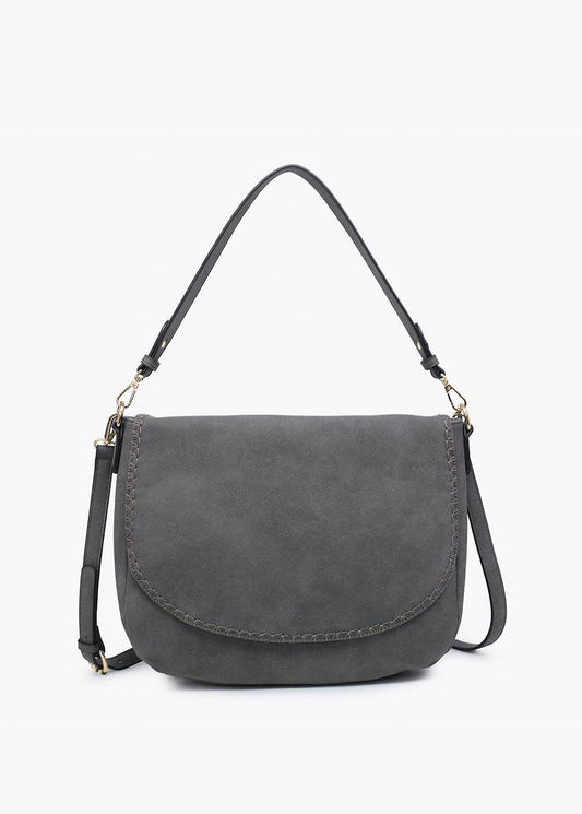 Jess Faux Suede Satchel