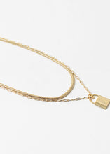 Load image into Gallery viewer, Gold Dipped Lock Layered Necklace
