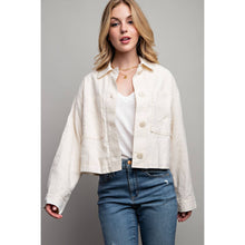 Load image into Gallery viewer, Linen Crop Jacket
