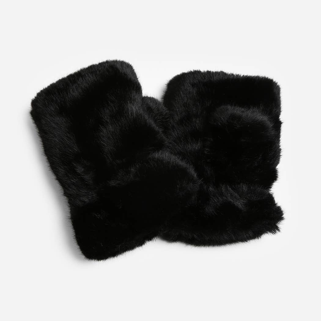 Faux Fur Fingerless Gloves