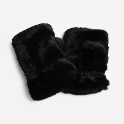 Faux Fur Fingerless Gloves