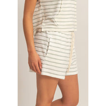 Load image into Gallery viewer, Terry Cloth Stripe Drawstring Short
