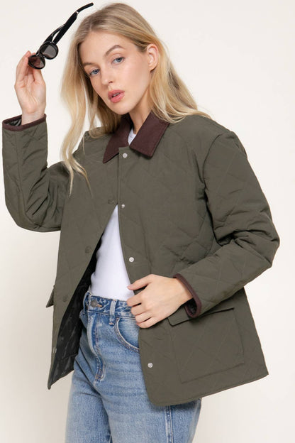 The Willa Quilted Barn Coat (2 Colors)