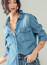 Load image into Gallery viewer, Dolly Chambray Button Down Shirt

