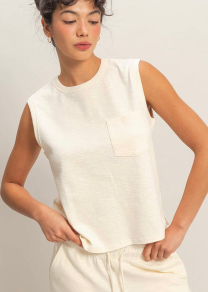 Pocket Cotton Tank (5 Colors)