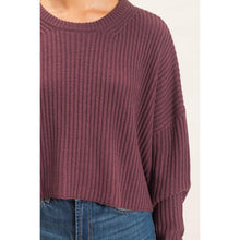 Load image into Gallery viewer, Becca Oversized Ribbed Cropped Sweater (2 Colors)
