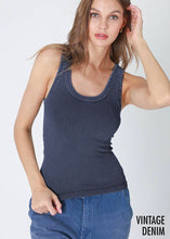 Load image into Gallery viewer, Vintage Reversible Ribbed Tank (3 Colors)
