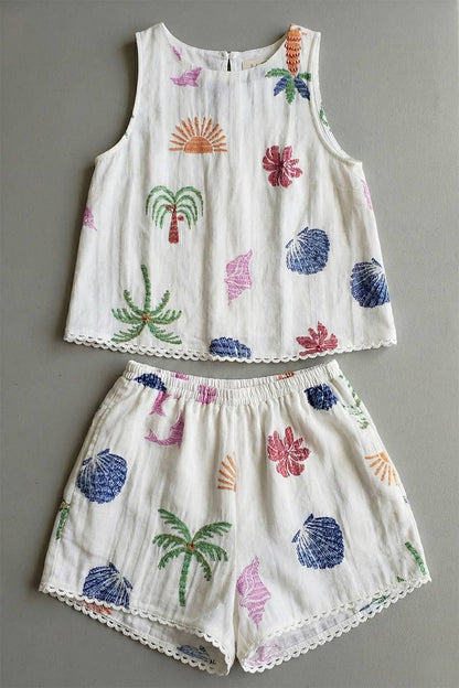 Beachside Gauze Short Set